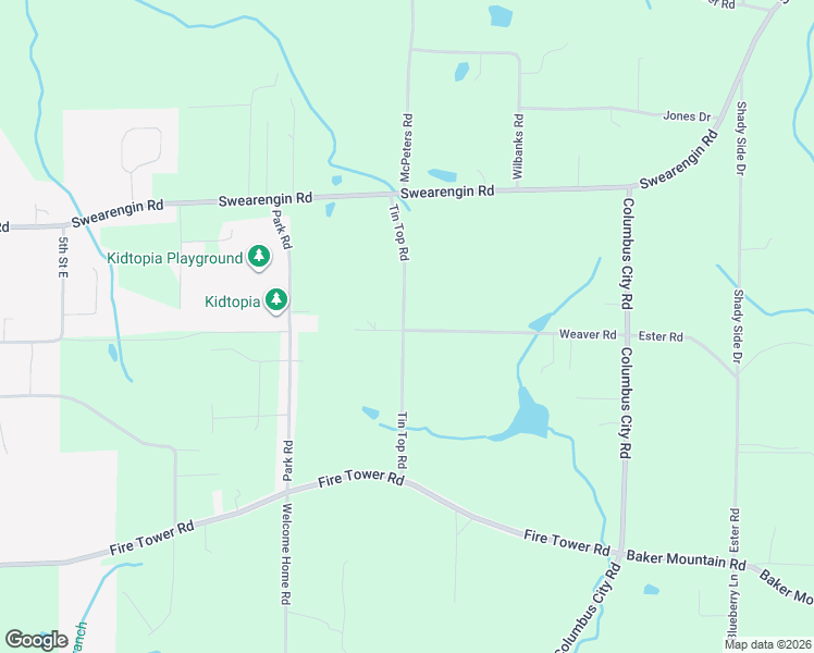 map of restaurants, bars, coffee shops, grocery stores, and more near 283 Tin Top Road in Grant