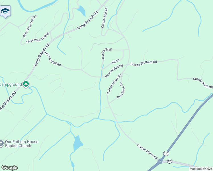 map of restaurants, bars, coffee shops, grocery stores, and more near 877 Copperminie Road in Dahlonega