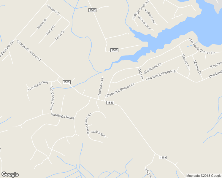 map of restaurants, bars, coffee shops, grocery stores, and more near 208 Chadwick Shores Drive in Sneads Ferry