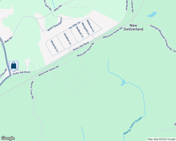 map of restaurants, bars, coffee shops, grocery stores, and more near 183 Russell Woods Dr. in Mount Airy