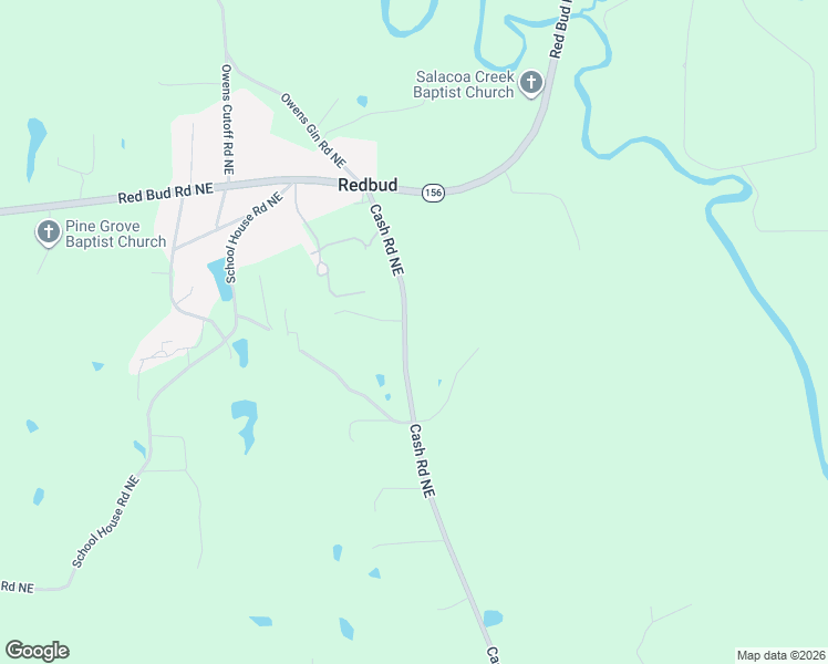 map of restaurants, bars, coffee shops, grocery stores, and more near 591 Cash Road Northeast in Calhoun