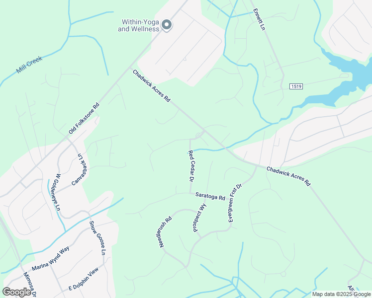 map of restaurants, bars, coffee shops, grocery stores, and more near 172 Chadwick Acres Road in Sneads Ferry