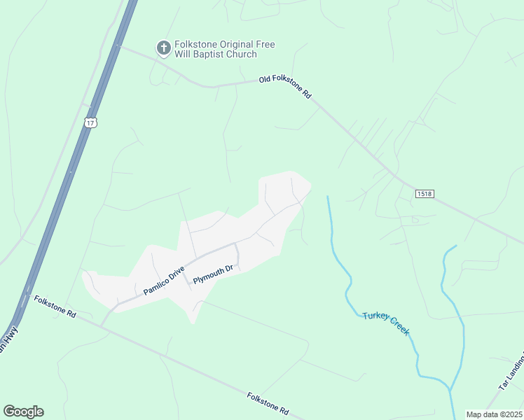 map of restaurants, bars, coffee shops, grocery stores, and more near 407 Belhaven Court in Holly Ridge