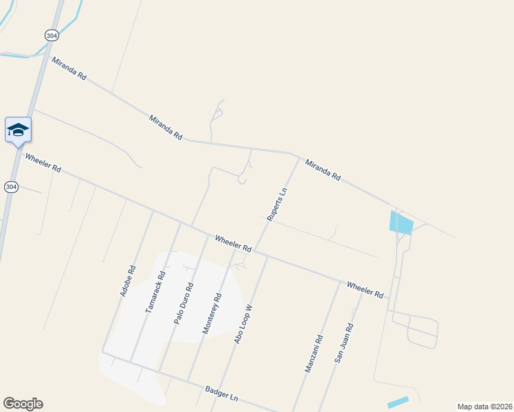 map of restaurants, bars, coffee shops, grocery stores, and more near 2 Luna Del Desierto Road in Belen