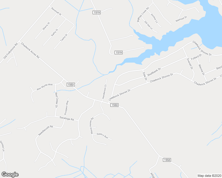 map of restaurants, bars, coffee shops, grocery stores, and more near 209 Chadwick Shores Drive in Sneads Ferry