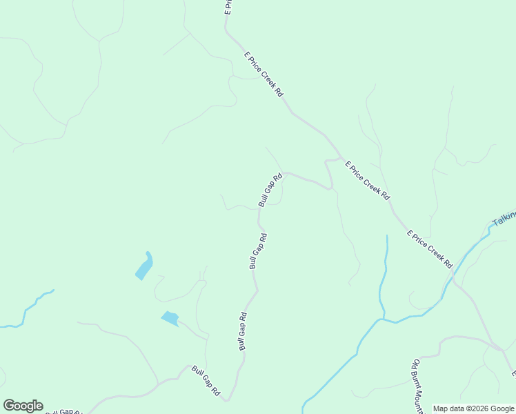 map of restaurants, bars, coffee shops, grocery stores, and more near Bull Gap Road in Pickens County