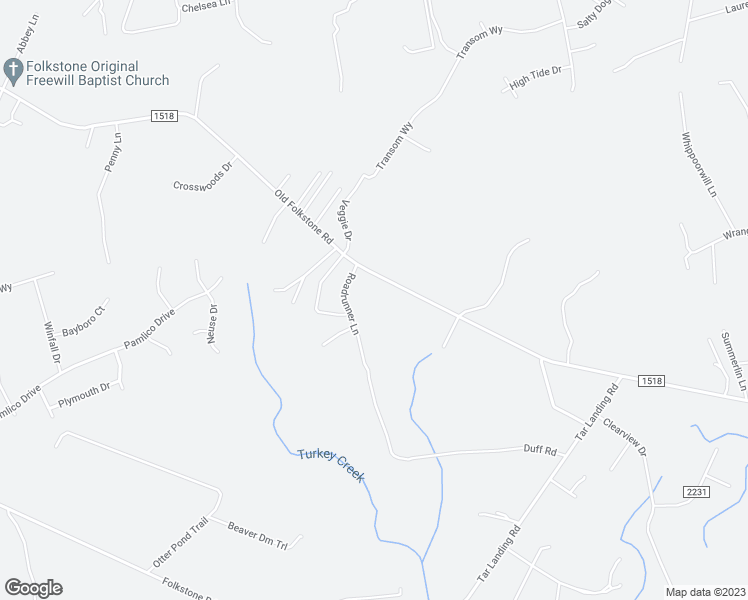 map of restaurants, bars, coffee shops, grocery stores, and more near 356 Old Folkstone Road in Holly Ridge