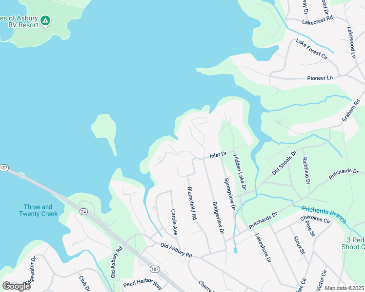 map of restaurants, bars, coffee shops, grocery stores, and more near 5012 Cross Pointe in Anderson