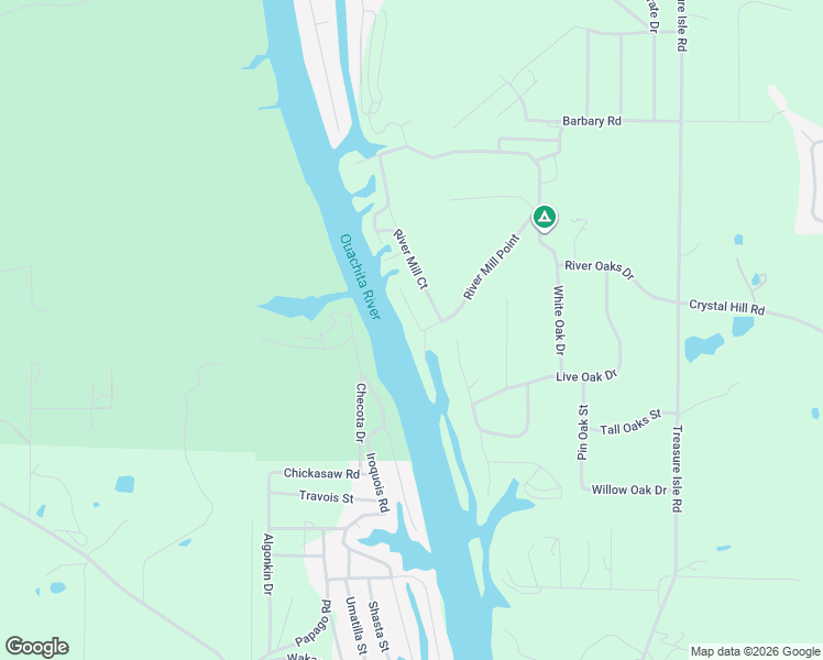 map of restaurants, bars, coffee shops, grocery stores, and more near 265 River Mill Court in Garland County