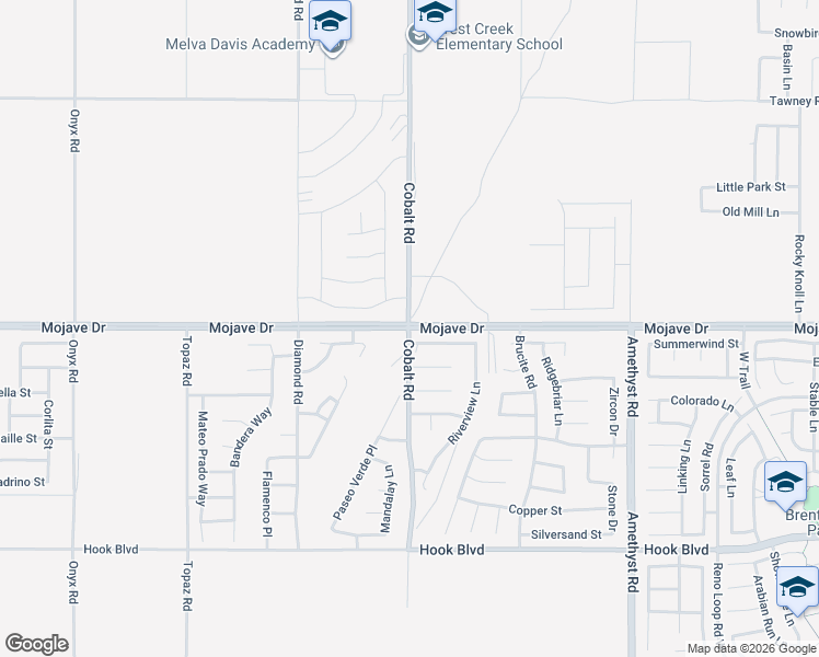 map of restaurants, bars, coffee shops, grocery stores, and more near Mojave Dr & Cobalt Rd in Victorville