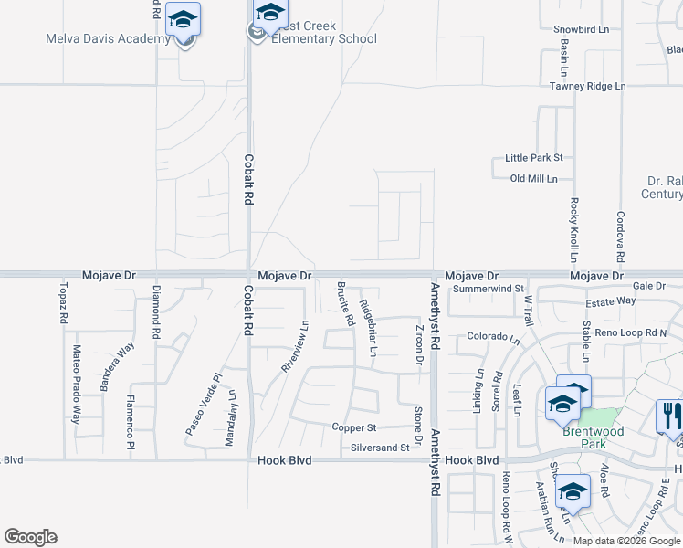 map of restaurants, bars, coffee shops, grocery stores, and more near 13477 Mojave Drive in Victorville