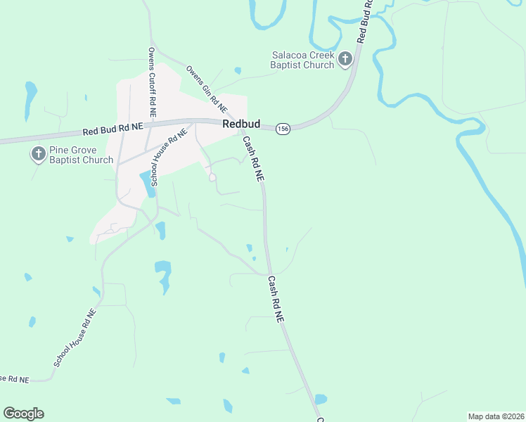 map of restaurants, bars, coffee shops, grocery stores, and more near 591 Cash Road Northeast in Calhoun