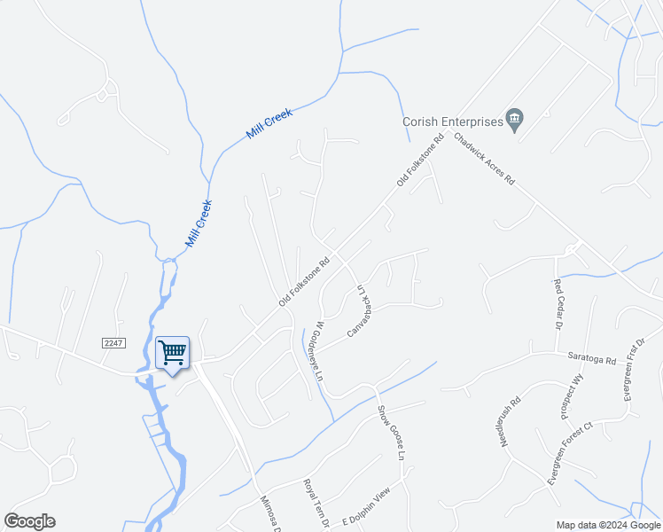 map of restaurants, bars, coffee shops, grocery stores, and more near 375 West Goldeneye Lane in Sneads Ferry