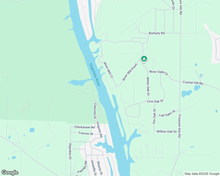 map of restaurants, bars, coffee shops, grocery stores, and more near 265 River Mill Court in Garland County