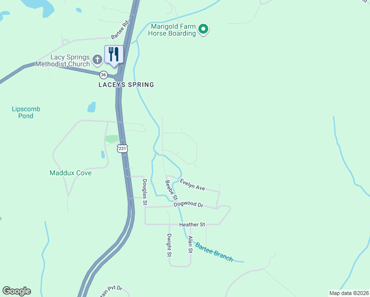 map of restaurants, bars, coffee shops, grocery stores, and more near 693 Korgan Avenue in Morgan County