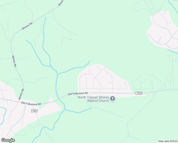 map of restaurants, bars, coffee shops, grocery stores, and more near Olde Sail Court in Onslow County