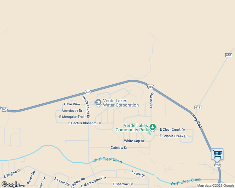 map of restaurants, bars, coffee shops, grocery stores, and more near 3750 E Tumbleweed Dr in Camp Verde