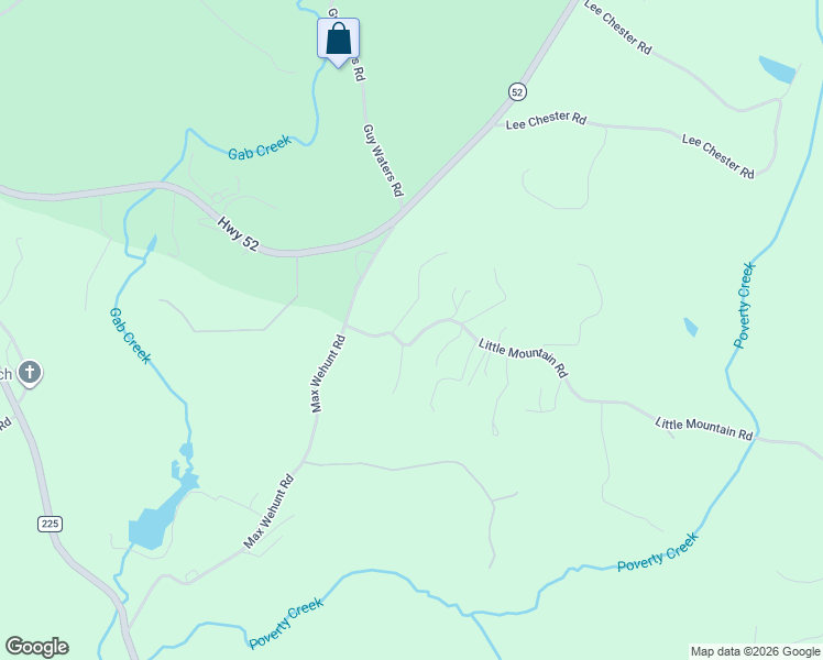 map of restaurants, bars, coffee shops, grocery stores, and more near 40 Mountain Pointe Drive in Dahlonega