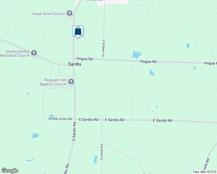 map of restaurants, bars, coffee shops, grocery stores, and more near 24309 Amanda Drive in Sardis