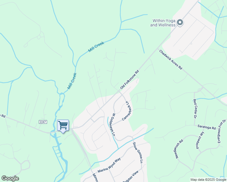 map of restaurants, bars, coffee shops, grocery stores, and more near 103 Permeta Drive in Sneads Ferry