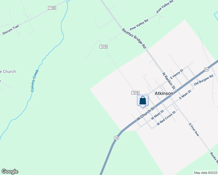 map of restaurants, bars, coffee shops, grocery stores, and more near in Atkinson