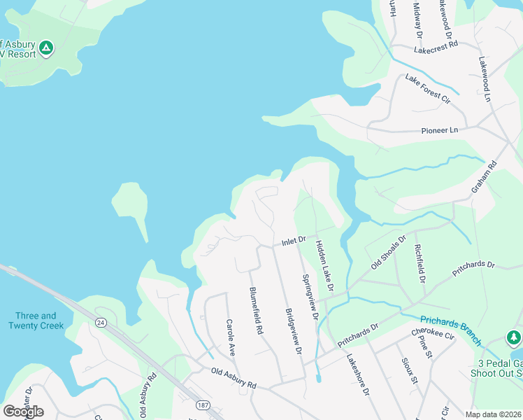 map of restaurants, bars, coffee shops, grocery stores, and more near 110 Regatta Drive in Anderson