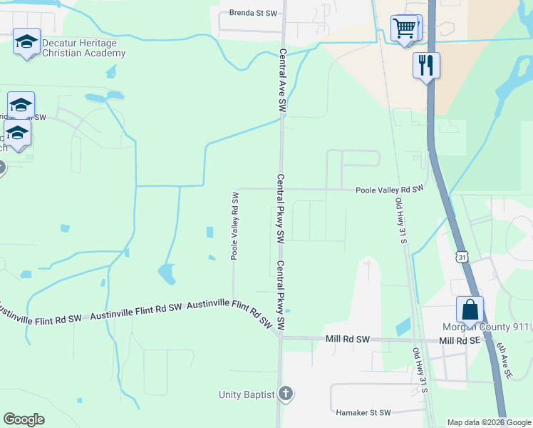 map of restaurants, bars, coffee shops, grocery stores, and more near in Decatur