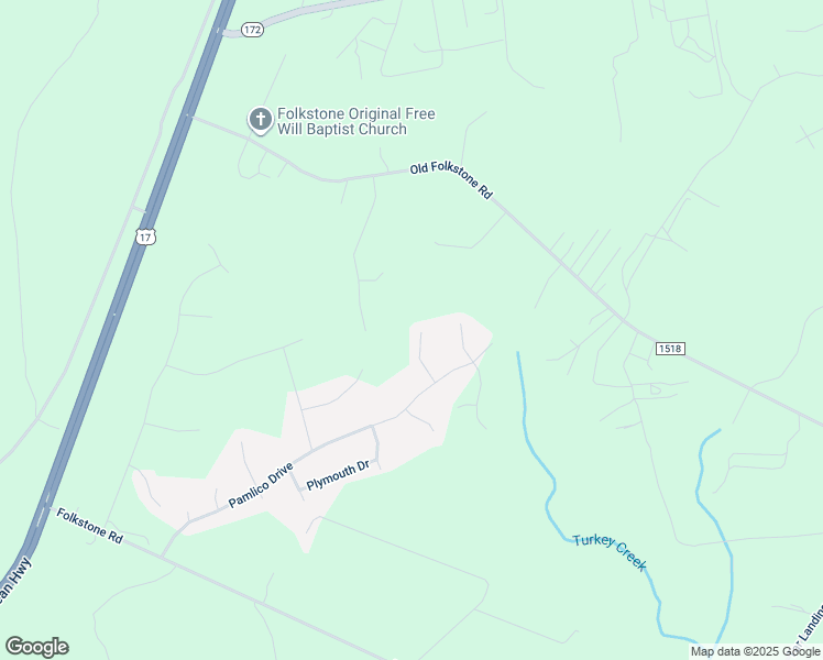 map of restaurants, bars, coffee shops, grocery stores, and more near 415 Belhaven Court in Holly Ridge