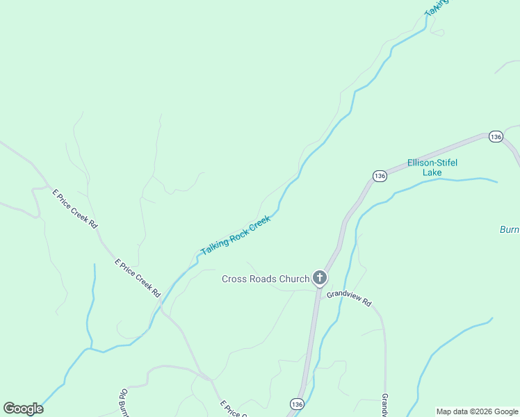 map of restaurants, bars, coffee shops, grocery stores, and more near Talking Rock Falls North East in Pickens County