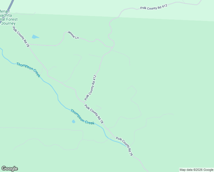 map of restaurants, bars, coffee shops, grocery stores, and more near 627 Polk County Road 412 in Mena