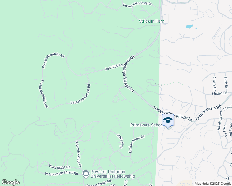 map of restaurants, bars, coffee shops, grocery stores, and more near 690 Babbling Brook in Prescott
