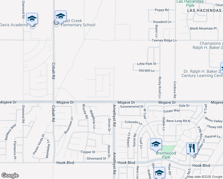map of restaurants, bars, coffee shops, grocery stores, and more near 15377 Tomahawk Street in Victorville