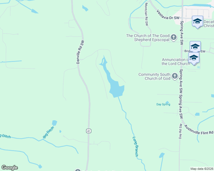 map of restaurants, bars, coffee shops, grocery stores, and more near 3730 Timberlake Court Southwest in Decatur