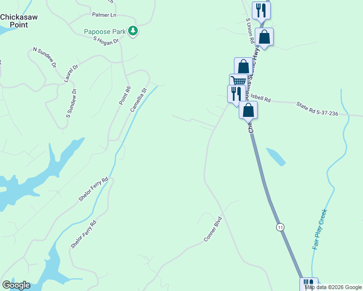 map of restaurants, bars, coffee shops, grocery stores, and more near in Fair Play