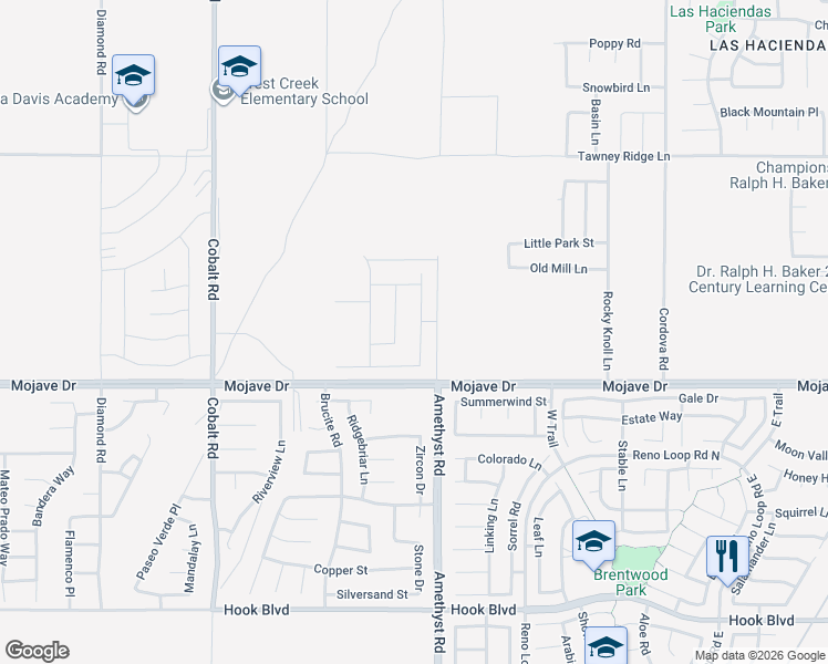 map of restaurants, bars, coffee shops, grocery stores, and more near 15378 Tomahawk Street in Victorville