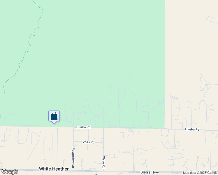 map of restaurants, bars, coffee shops, grocery stores, and more near 9455 Hierba Road in Agua Dulce