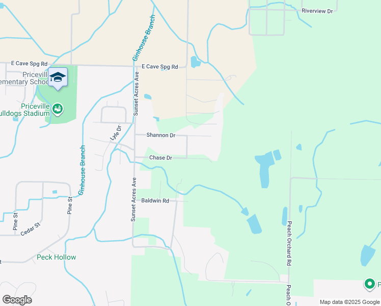 map of restaurants, bars, coffee shops, grocery stores, and more near 15 Amber Drive in Decatur