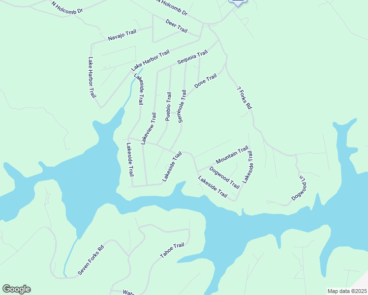 map of restaurants, bars, coffee shops, grocery stores, and more near 940 Lakeside Trail in Martin