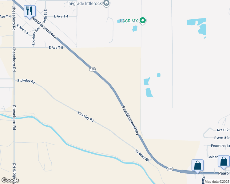 map of restaurants, bars, coffee shops, grocery stores, and more near Pearblossom Highway in Palmdale