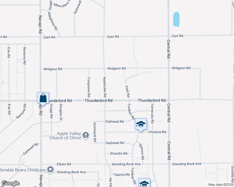 map of restaurants, bars, coffee shops, grocery stores, and more near in Apple Valley