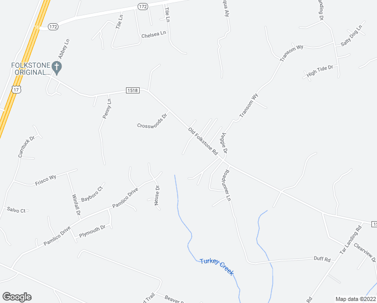 map of restaurants, bars, coffee shops, grocery stores, and more near 105 Ashley King Road in Holly Ridge