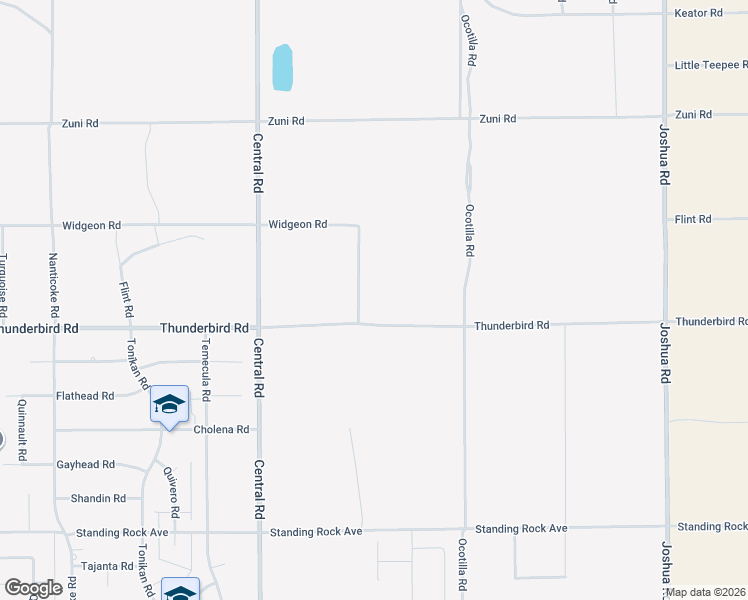 map of restaurants, bars, coffee shops, grocery stores, and more near 22724 Thunderbird Road in Apple Valley