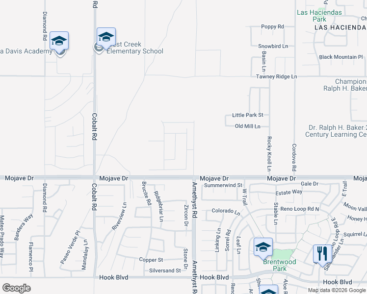 map of restaurants, bars, coffee shops, grocery stores, and more near 15420 Tomahawk Street in Victorville