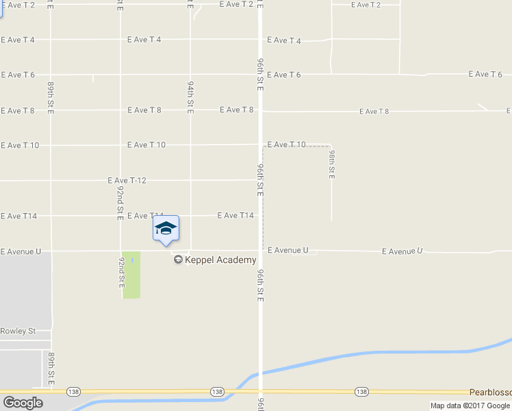 map of restaurants, bars, coffee shops, grocery stores, and more near 9555 East Avenue T14 in Littlerock