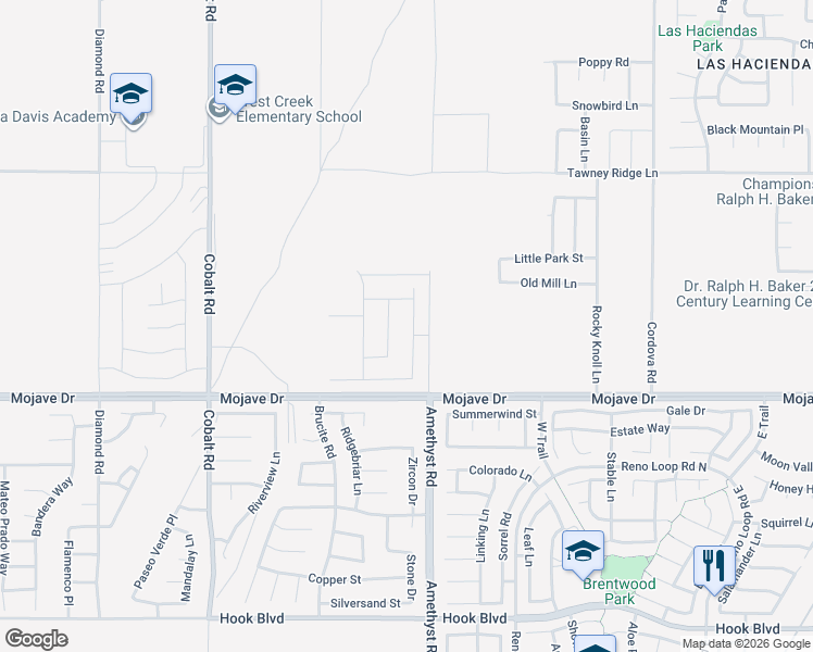 map of restaurants, bars, coffee shops, grocery stores, and more near 15426 Tomahawk Street in Victorville