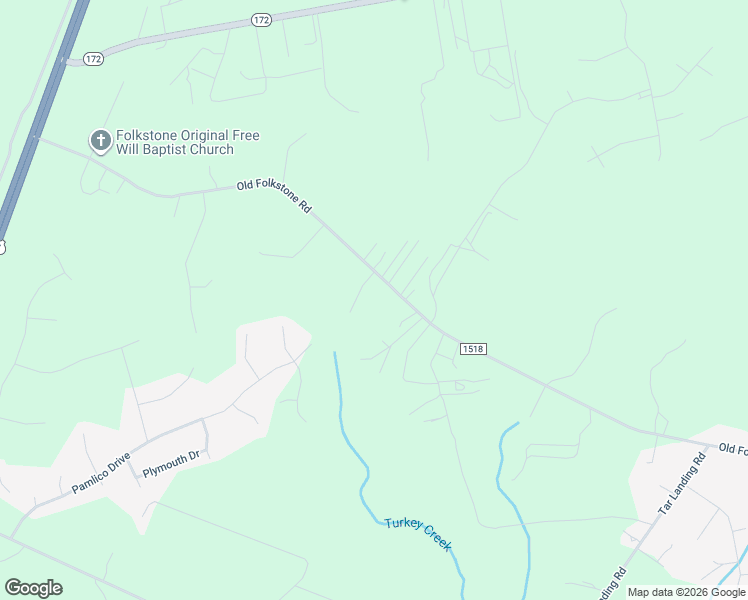 map of restaurants, bars, coffee shops, grocery stores, and more near 304 Old Folkstone Road in Holly Ridge