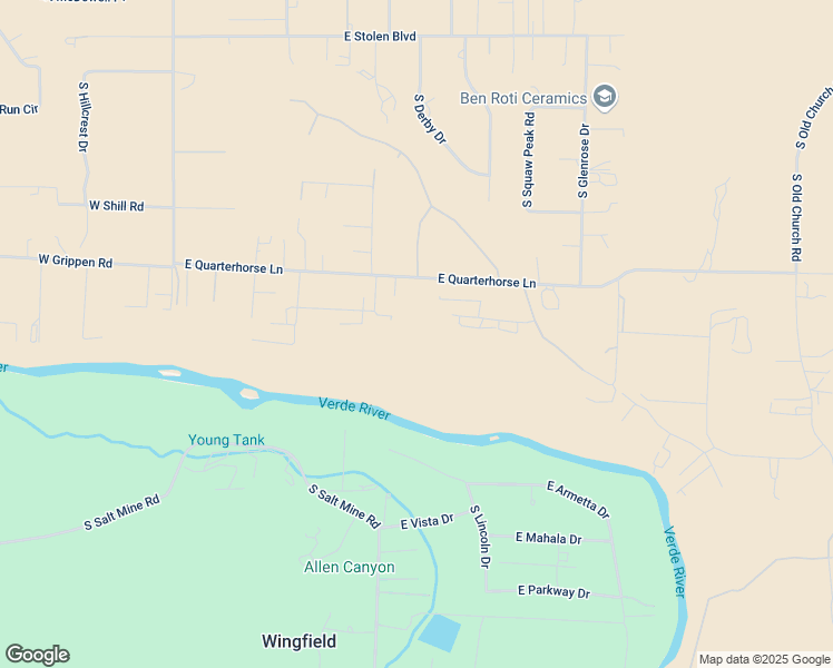 map of restaurants, bars, coffee shops, grocery stores, and more near 567 E Quarterhorse Ln in Camp Verde