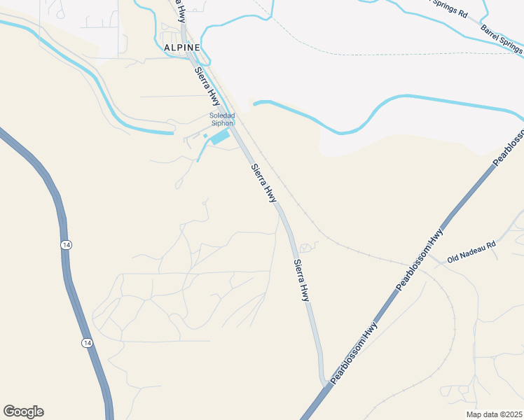 map of restaurants, bars, coffee shops, grocery stores, and more near Sierra Highway in Palmdale