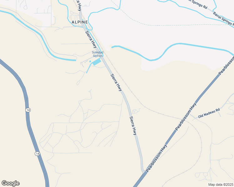 map of restaurants, bars, coffee shops, grocery stores, and more near Sierra Court in Palmdale