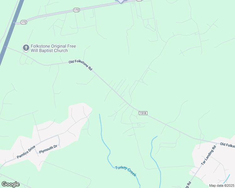 map of restaurants, bars, coffee shops, grocery stores, and more near 314 Old Folkstone Road in Holly Ridge